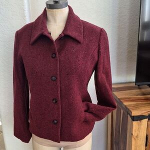 Vtg. Harold's Wool, Multi Color, Tweed Button Up Jacket